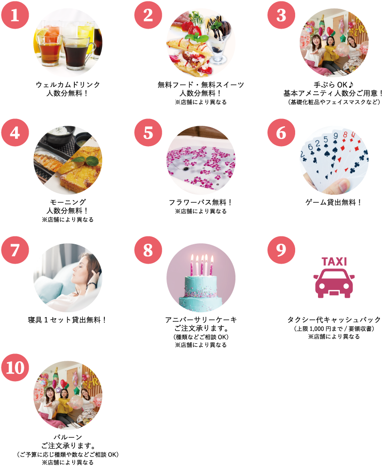 プラン限定の特典