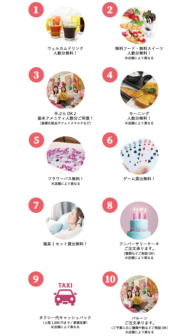 プラン限定の特典